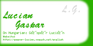 lucian gaspar business card